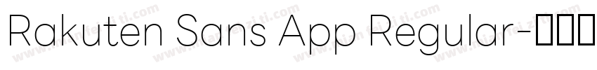 Rakuten Sans App Regular字体转换